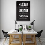 Hustle Grind Execution Wall Art